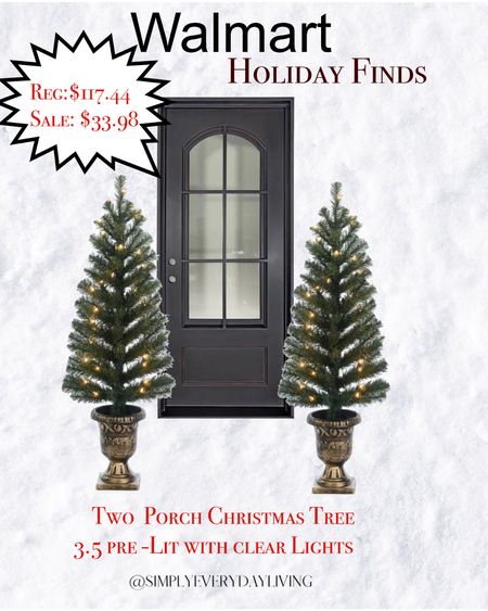 Walmart find 2 porch Christmas tree for only $33.98 was $117.44 deal, sale, pre-lit candle, outdoor tree, front porch, sale. Holiday find, Christmas sale 

#LTKSeasonal #LTKHoliday #LTKsalealert
