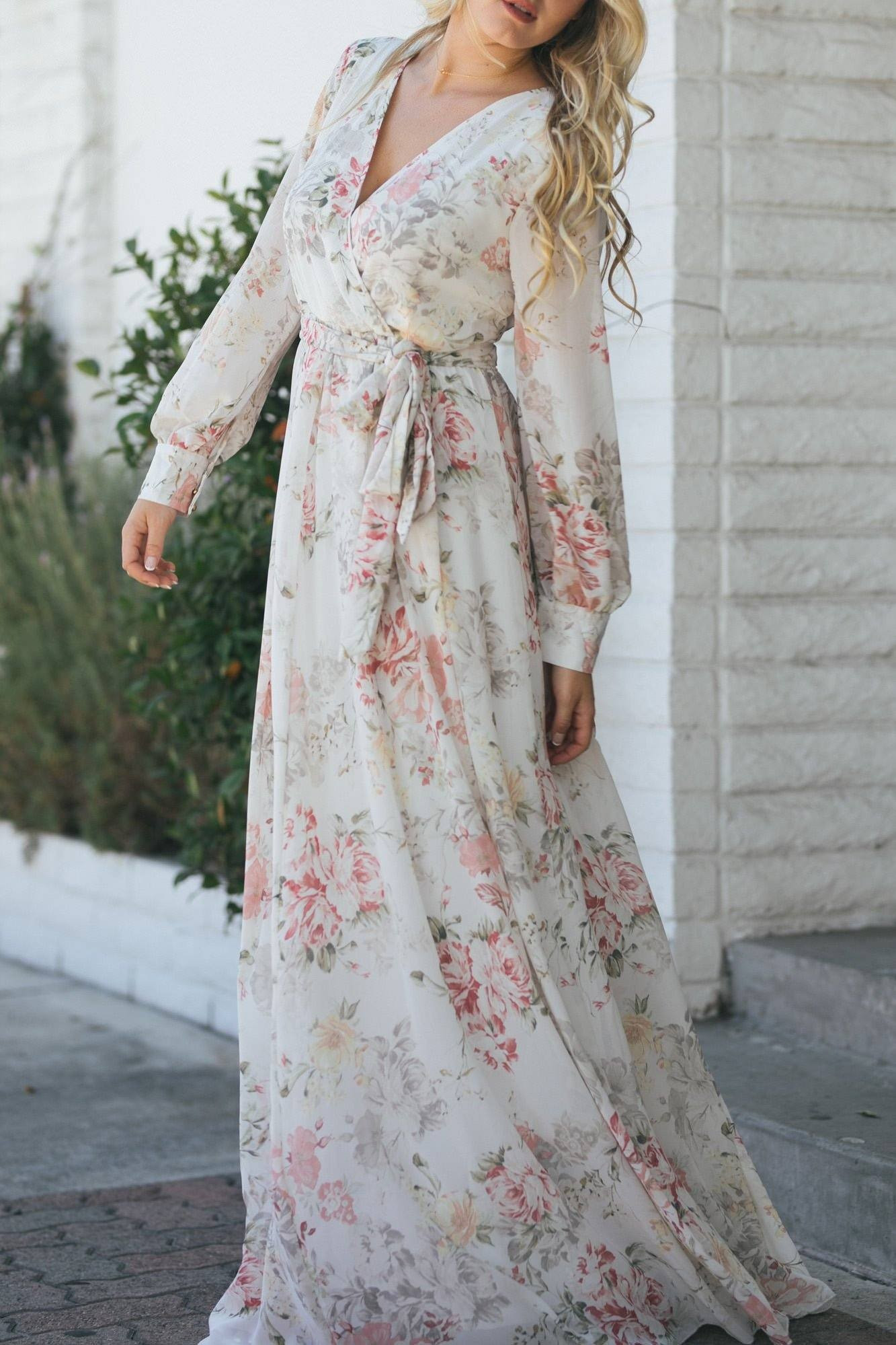 Connie V-Neck Maxi Dress | Morning Lavender