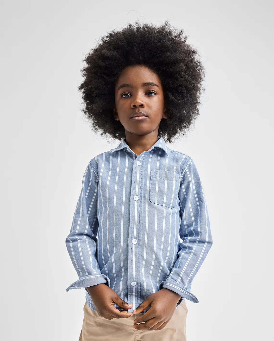Baby And Toddler Boys Dad And Me Striped Oxford Button Up Shirt - blue | The Children's Place