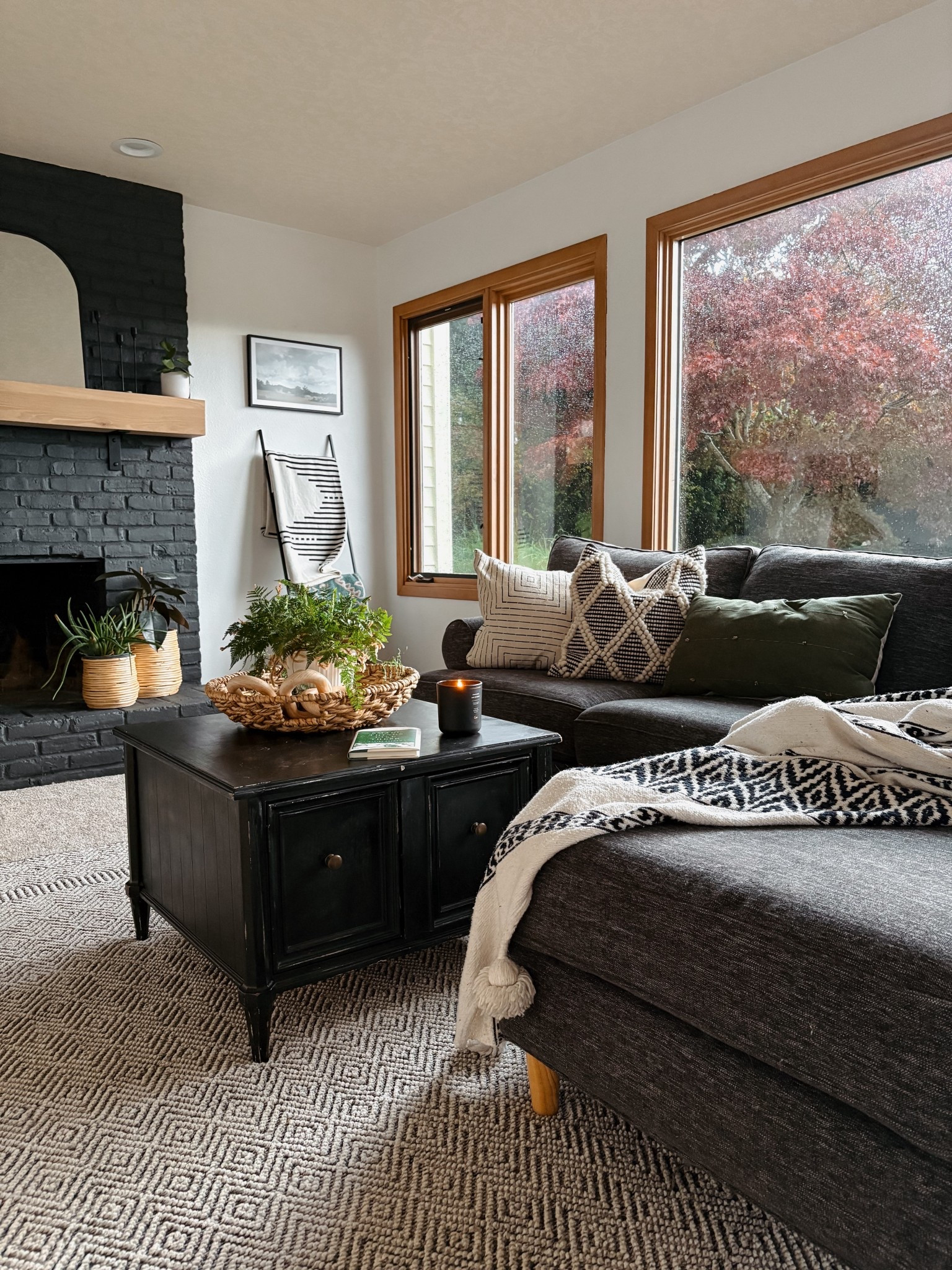 Cozy Pacific Northwest, Sunday afternoon in the living room. Neutral aesthetic, lots of wood for warmth and textures for depth. 

#LTKHome