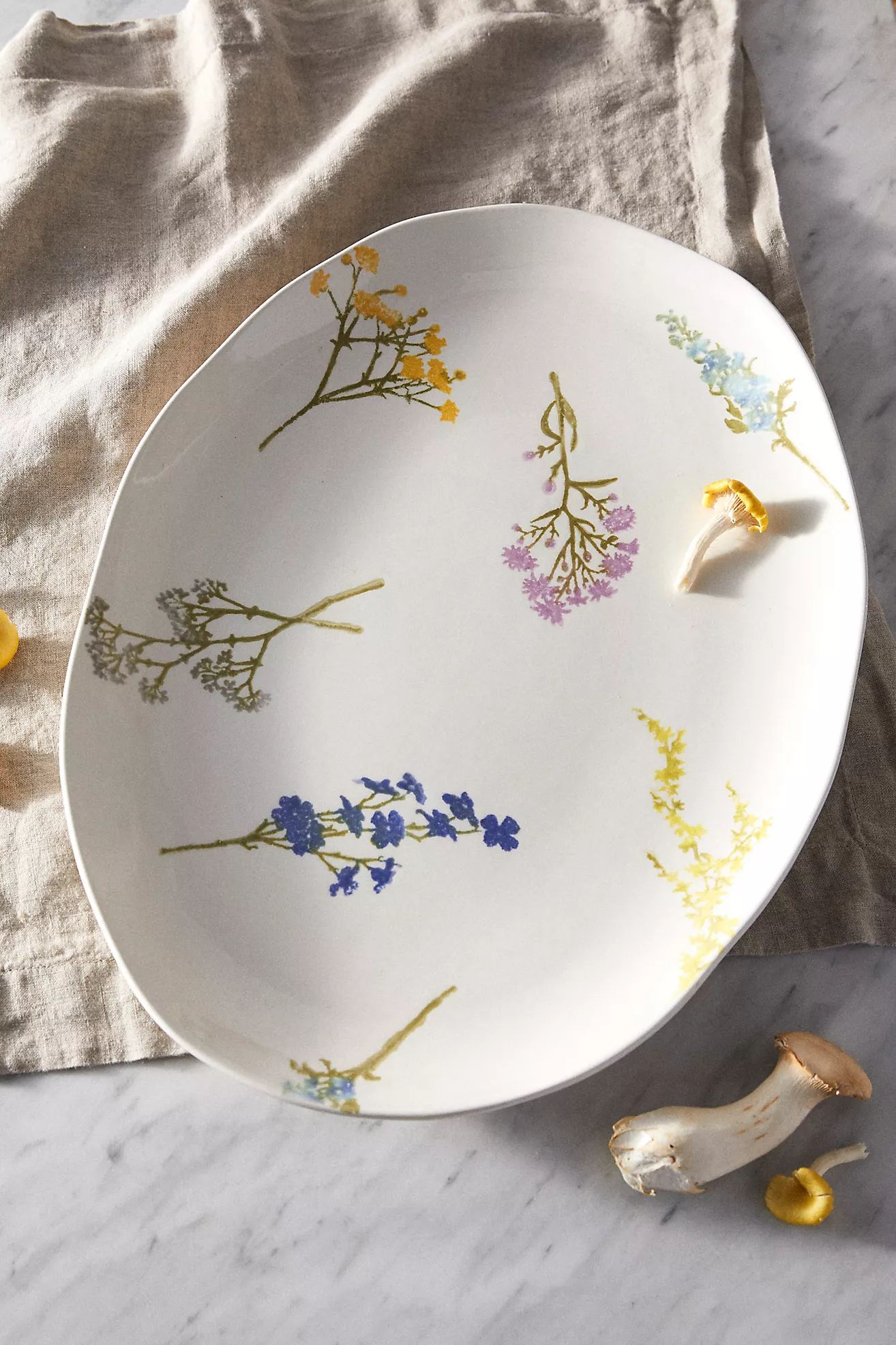 Floral Bunch Ceramic Serving Platter | Anthropologie (US)