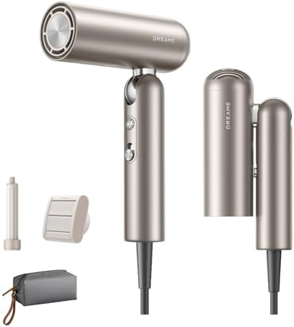 Dreame Pocket Hair Dryer - Ultra Lightweight Blow Dryer with 2 Styling Attachments, Fast Drying, ... | Amazon (US)