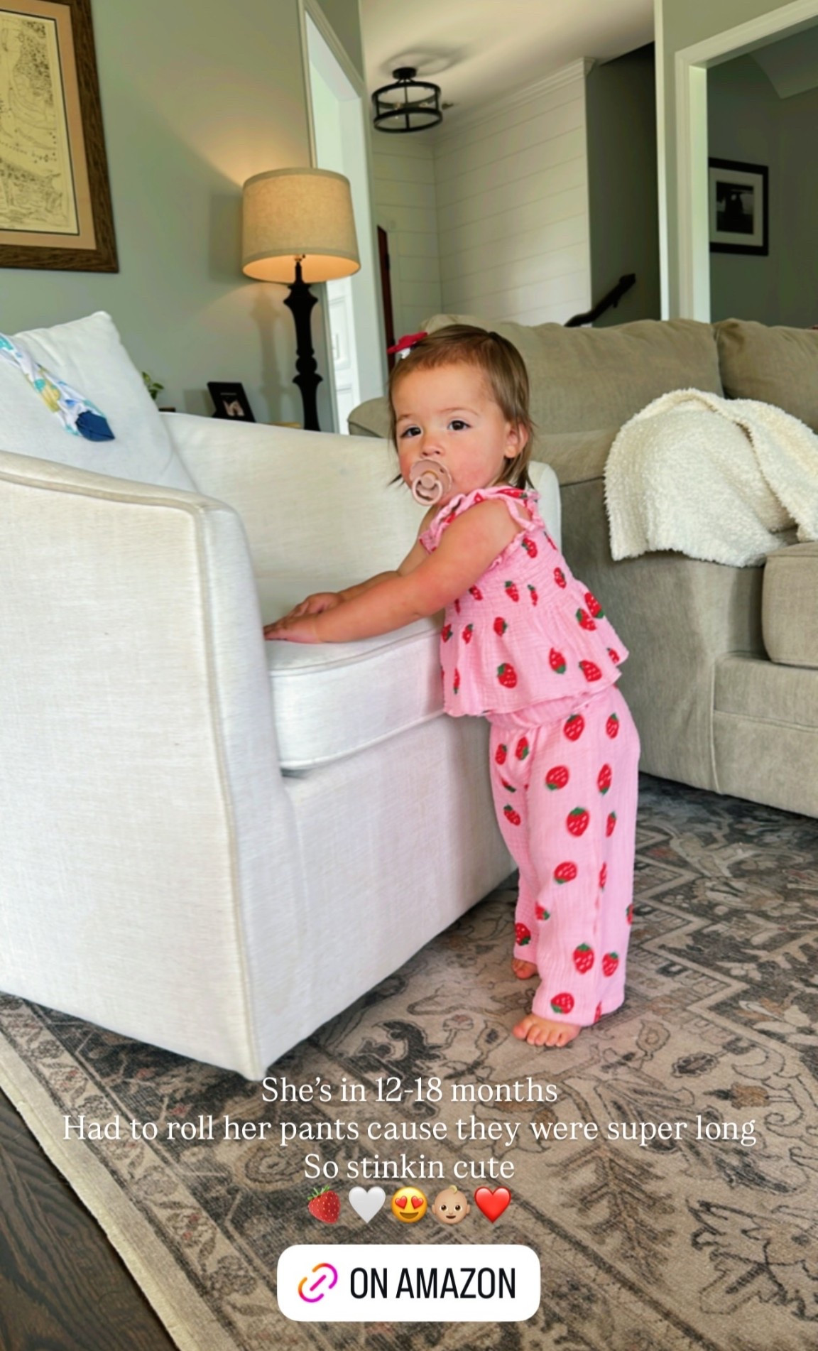 Cutest little strawberry set 🍓 This Amazon find is soft, comfy, and adorable – perfect for everyday wear. Wearing size 12-18 months here (pants rolled for length).

#babyoutfit #toddleroutfit #amazonbabyfinds #amazonkids #amazonfashion #babygirloutfit #toddlergirlstyle #amazonfinds #affordablekidsfashion #cutebabystyle #toddlerstyle #babyootd #toddlerootd #momfinds #kidsfashion #matchingoutfit #babystyle #cutekidsclothes #amazonfavorites #strawberryoutfit