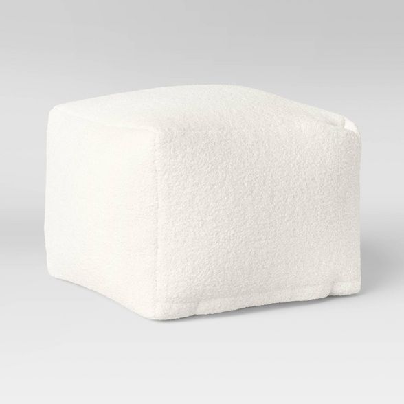 Sherpa Pouf Cream - Room Essentials&#8482; | Target