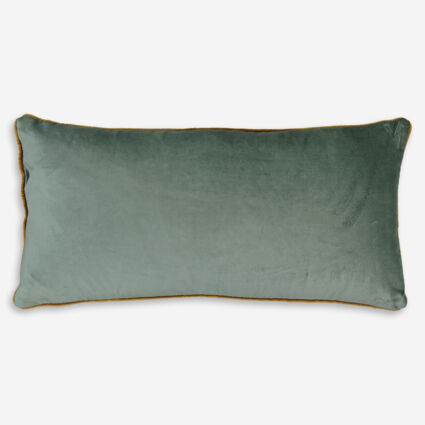 Pink & Green Velvet Cushion 60x30cm | TK Maxx