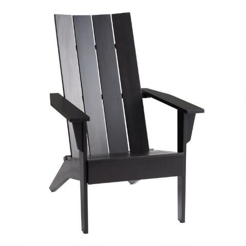 Modern Slatted Wood Adirondack Chair | World Market