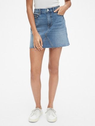 High Rise Denim Mini Skirt | Gap US