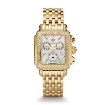 Deco Gold Diamond, Diamond Dial Watch | Michele Watches