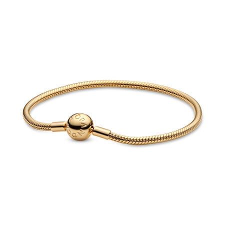 PANDORA Shine™ Smooth Bracelet - Size 6.3 In / 16 Cm | Sterling Silver/18k Gold | Two Tone | 567107-16 | Pandora (US)