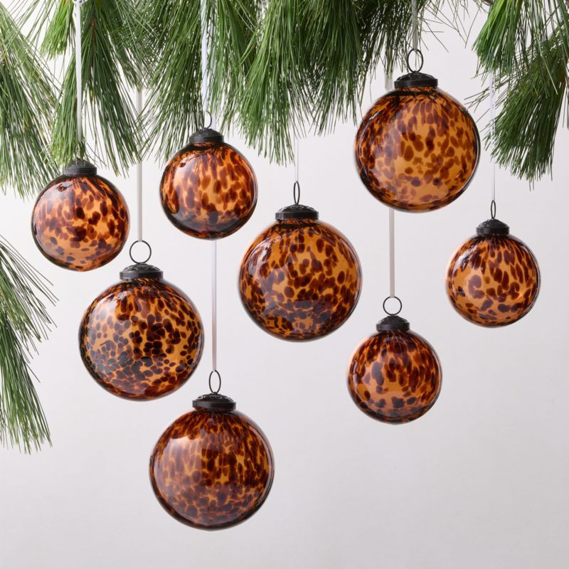 Bryce Round Tortoise Christmas Tree Ornament Set of 8 | CB2