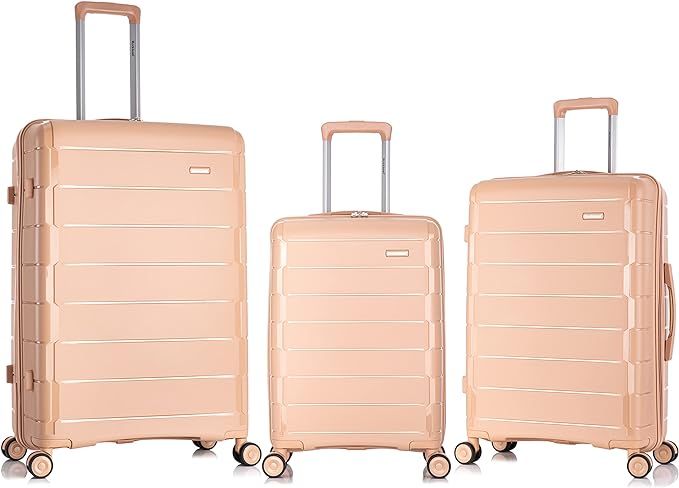 Rockland Vienna Hardside Luggage with Spinner Wheels, Champagne, 3-Piece Set (20/24/28) | Amazon (US)