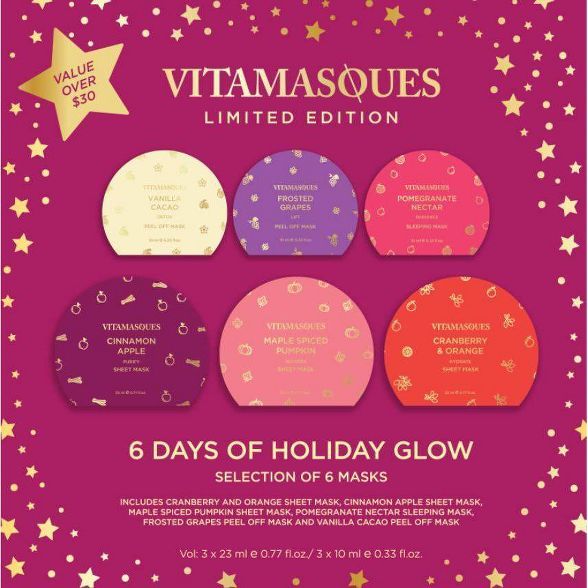 Vitamasques Festive Face Mask Gift Set - Limited Edition - 6ct | Target