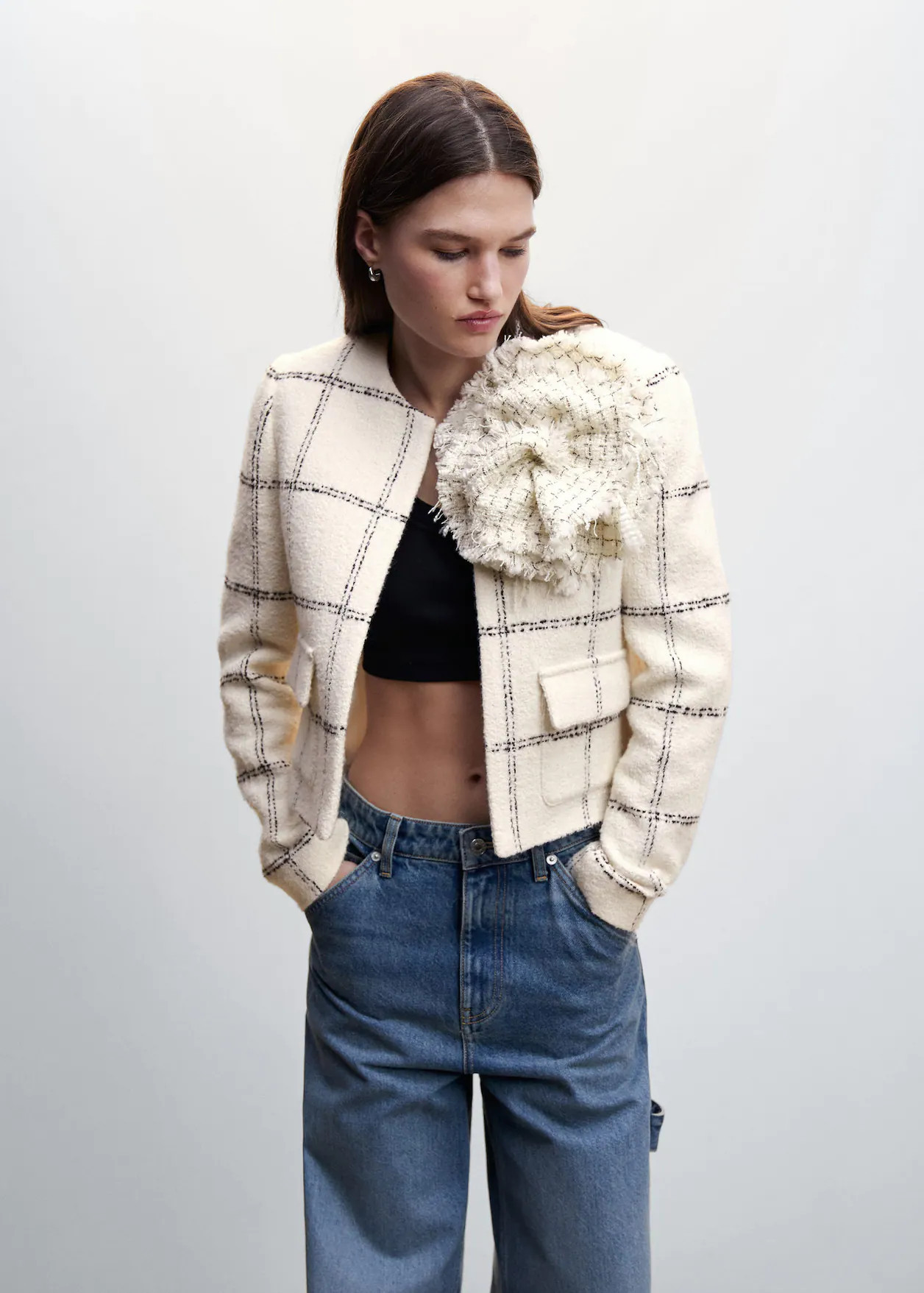 Tweed wrap mini-skirt -  Women | Mango USA | MANGO (US)