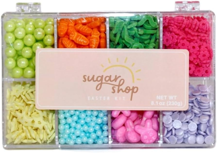 Sugar Shop 8 Mix Assorted Easter Sprinkles for Decorating Cakes, Cupcakes, Cookies and More (Bunn... | Amazon (US)