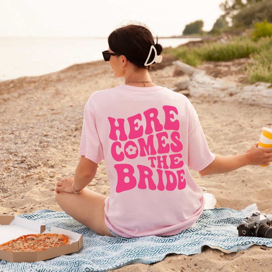 Retro Custom Bride Shirt Personalized Mrs Tshirt Preppy Honeymoon Tee Bachelorette Party Gift Tre... | Etsy (US)