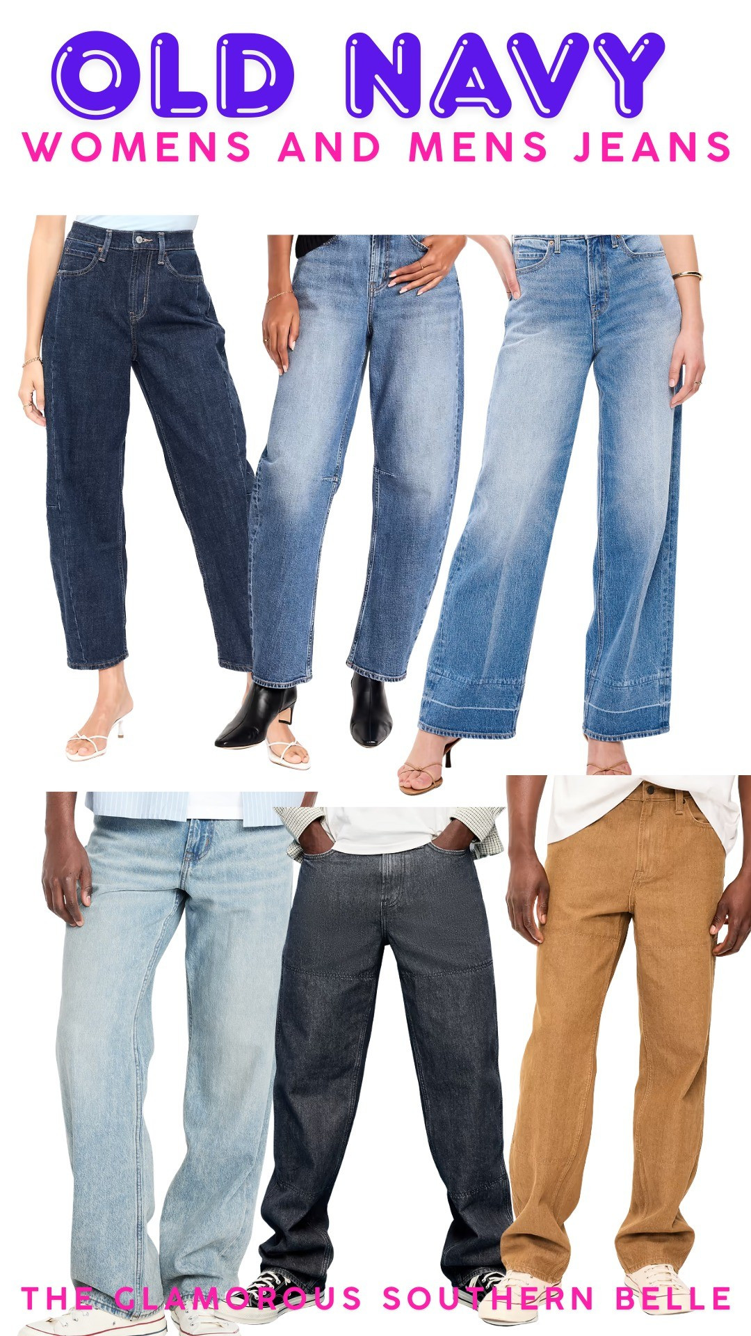 Women's and Men's jeans from Old Navy 

#LTKMens #LTKSaleAlert #LTKPlusSize
