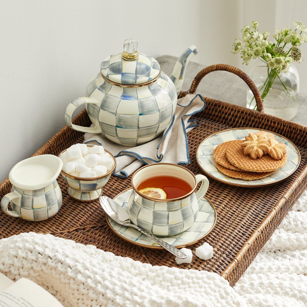 Sterling Check 4 Cup Teapot | MacKenzie-Childs