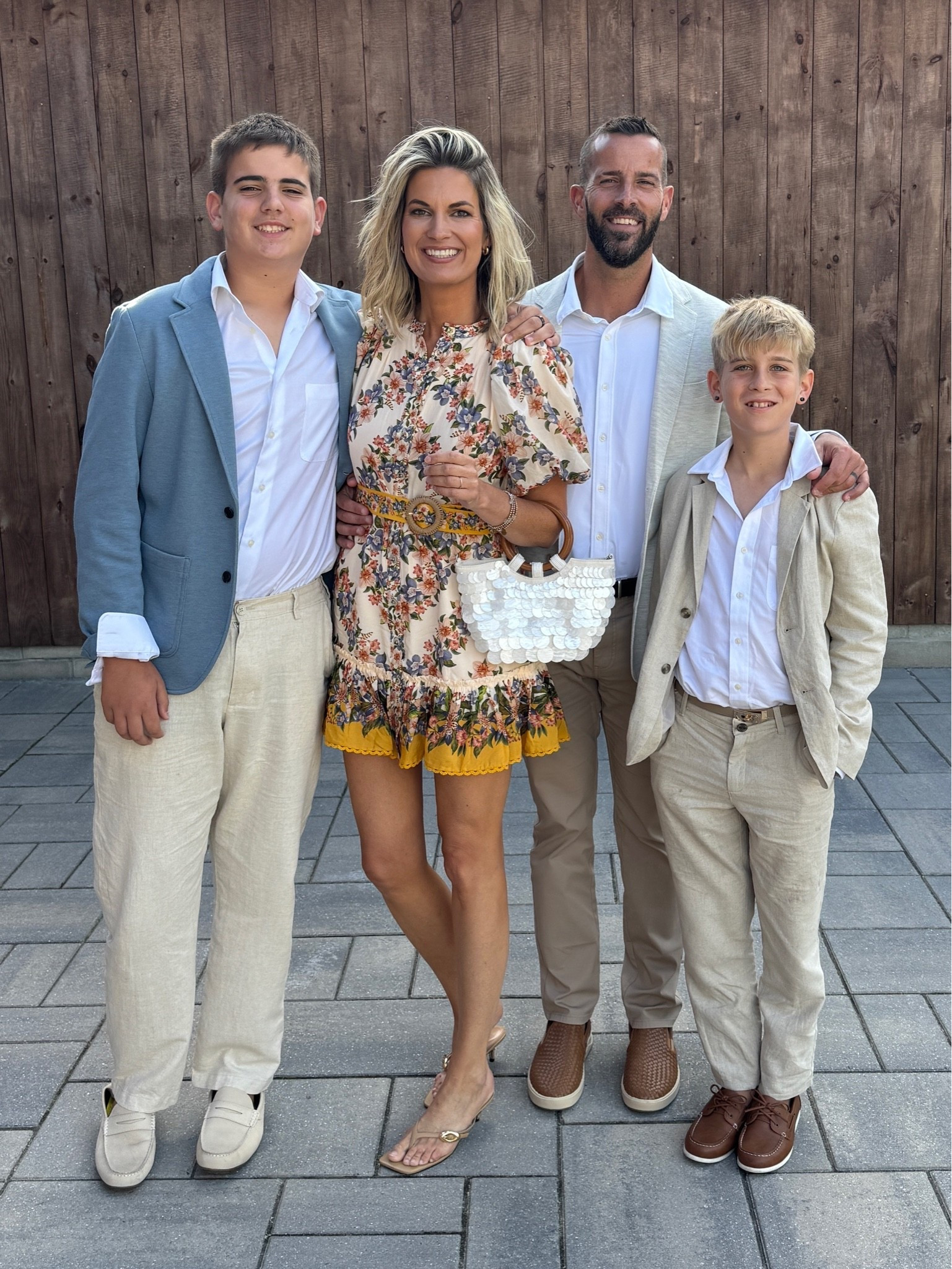 Summer wedding guest - men’s and boy outfit from @Target ! The sweatshirt blazer Mac has on it so good!! He’s 6’1” in them men’s medium in the blazer and pants. Cam is in a boys linen suit 😍😍😍 and loafers.  #targetparner

#LTKWedding #LTKMens #LTKKids