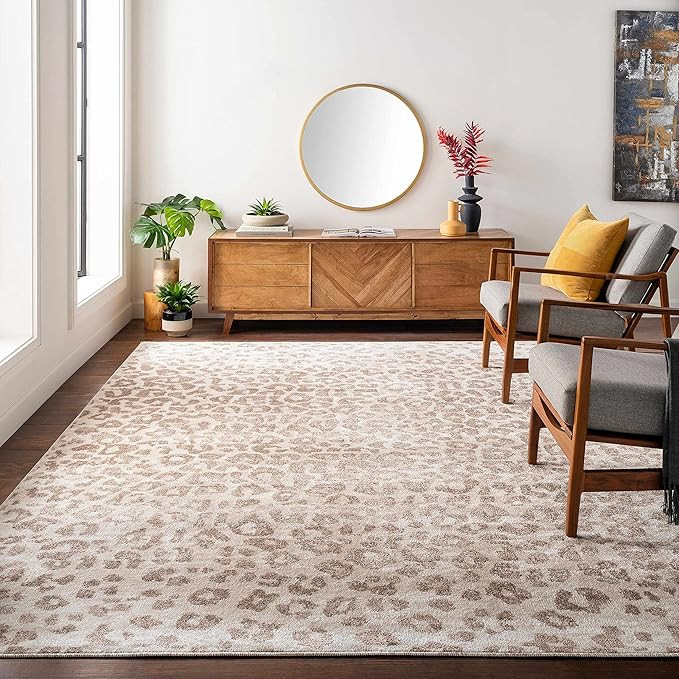 Hauteloom Bonhill Modern Animal Print Area Rug for Living Room, Bedroom, Dining Room - Bohemain L... | Amazon (US)