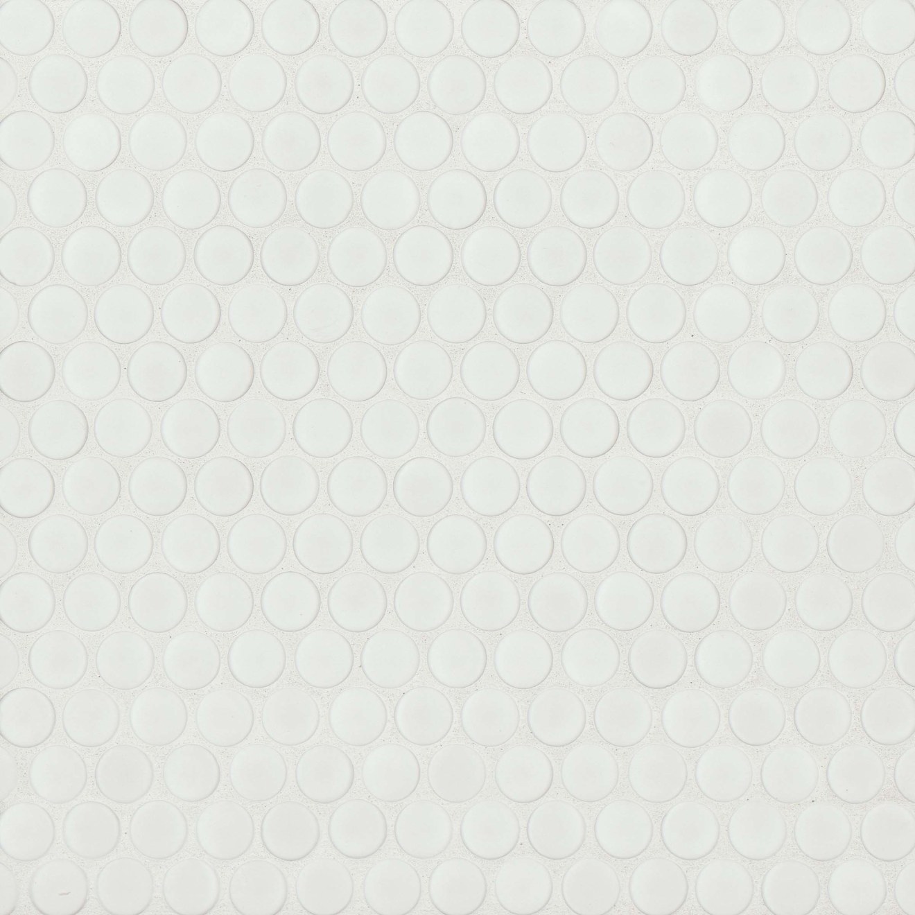 360 3/4" x 3/4" Penny Round Matte Mosaic Tile in White | Bedrosians Tile & Stone