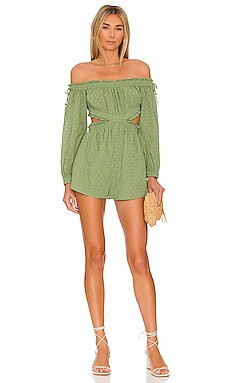 Tularosa Johanna Romper in Sage Green from Revolve.com | Revolve Clothing (Global)