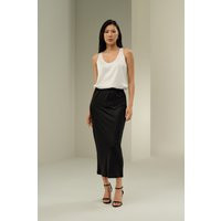 LILYSILK Ladies Silk Skirt | Black Natural Silk | Cooling Effect Midi Skirt 10 | LilySilk