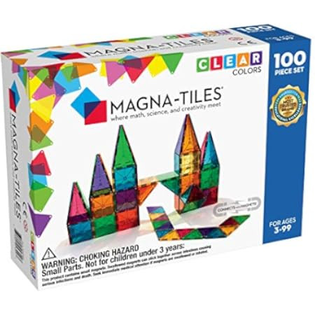 Magna-Tiles 32-Piece Clear Colors Set, The Original Magnetic Building Tiles For Creative Open-Ended  | Amazon (US)