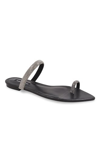 BCBGMAXAZRIA PINOT pointed toe flat sandal, Black | Amazon (US)