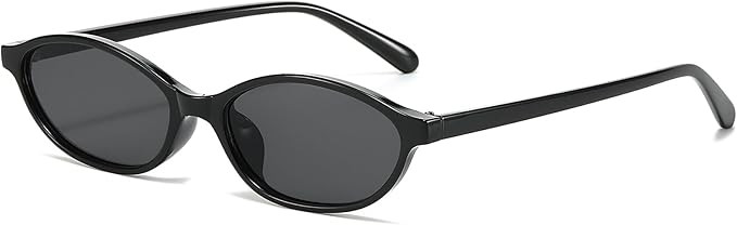 YAMEIZE Retro Oval Cat Eye Sunglasses for Women Vintage 90s Sunglasses Small Oval Glasses Narrow ... | Amazon (UK)