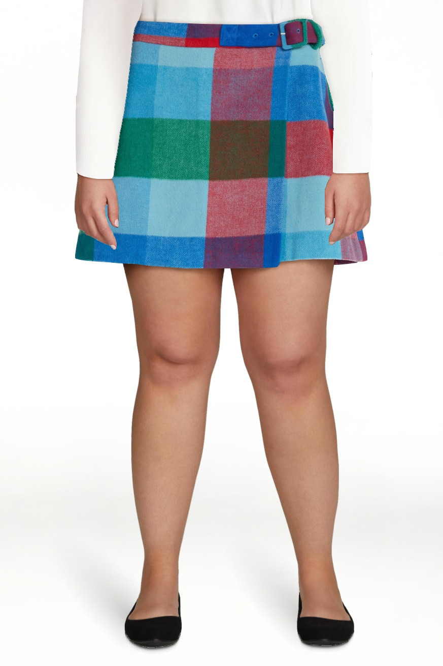 Free Assembly Women's Faux Wrap Front Mini Skirt, Sizes XS-XXL - Walmart.com | Walmart (US)