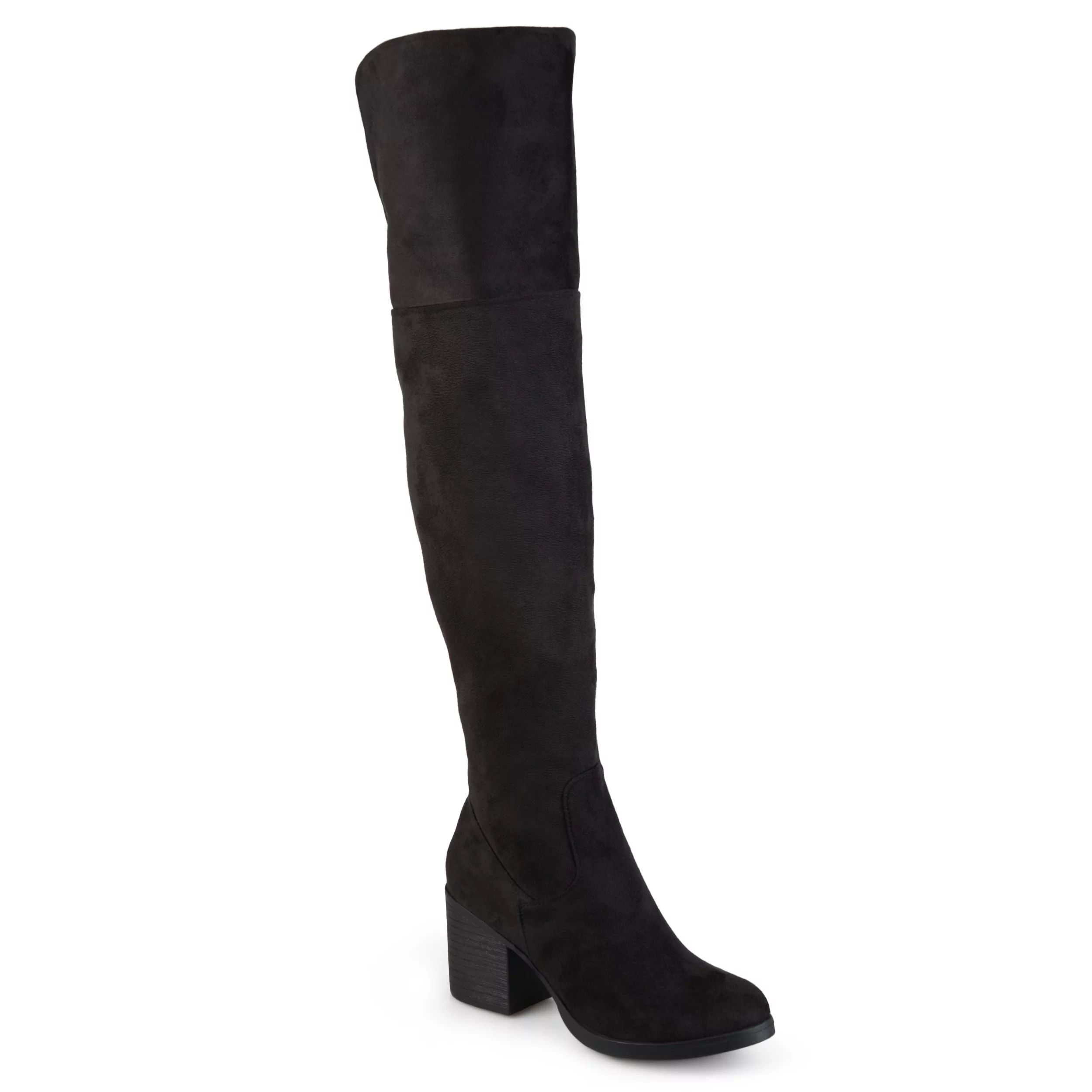 Women's Round Toe Faux Suede Tall Boots | Walmart (US)