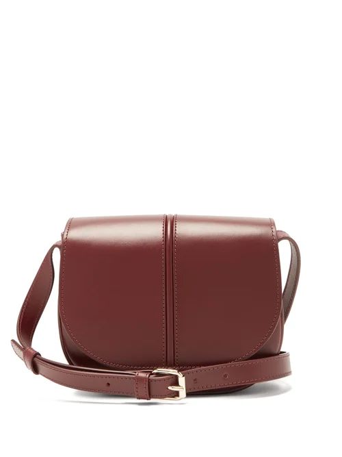 A.P.C. - Betty Smooth Leather Cross-body Bag - Womens - Burgundy | Matches (UK)