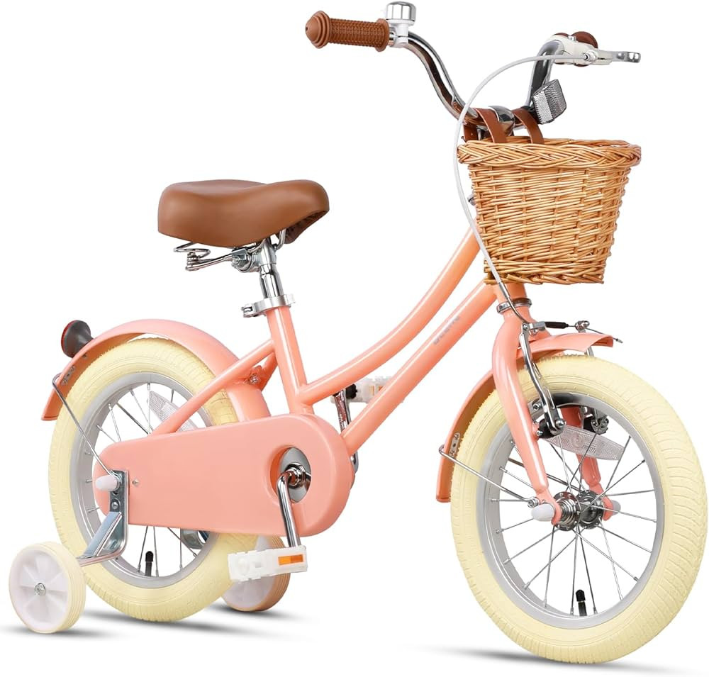 Glerc Little Molly 12-20 Inch Kids Retro Cruiser Bike for 2-13 Year Old with Wicker Basket & Trai... | Amazon (US)