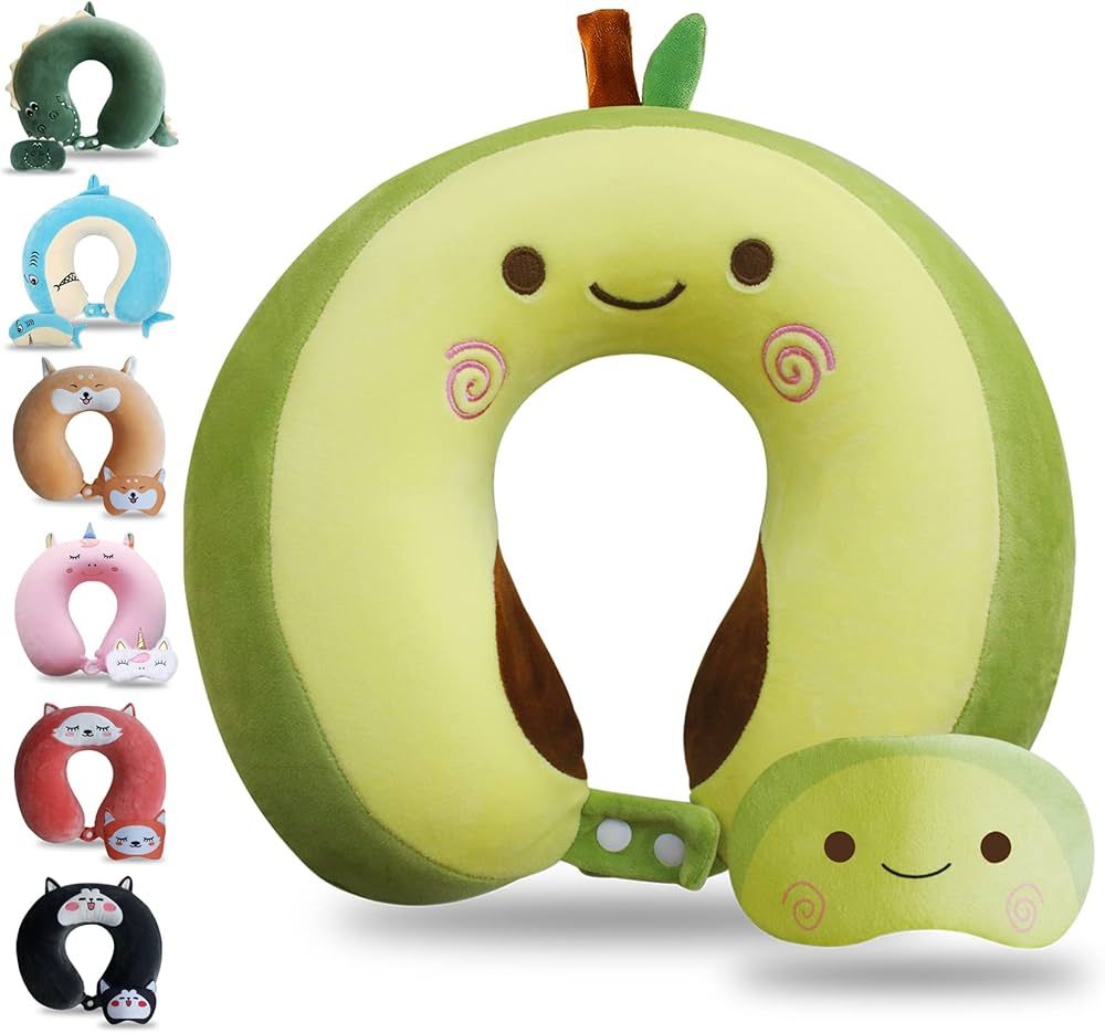 Sexysamba Cartoon Headrest & Neck Pillow for Kids Boys & Girls, Teens, Travel Accessories for Air... | Amazon (US)