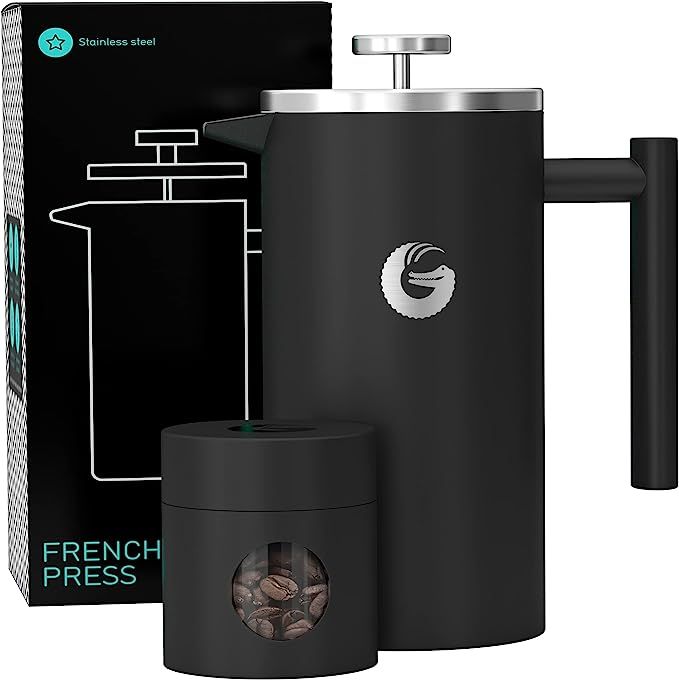 Coffee Gator French Press Coffee Maker- Insulated, Stainless Steel Manual Coffee Makers For Home,... | Amazon (US)