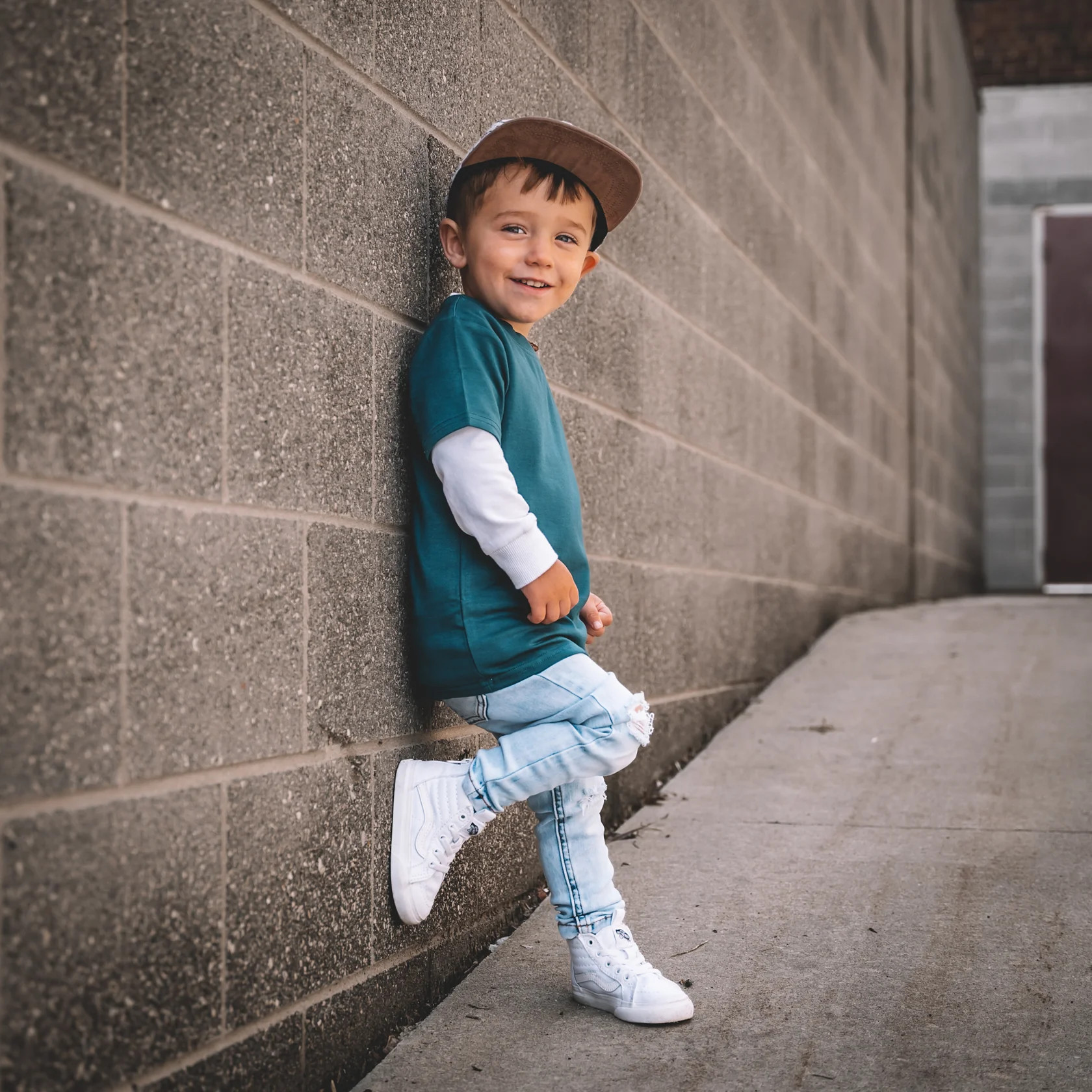 BAMBOO BASIC TEE- Peacock | millie + roo