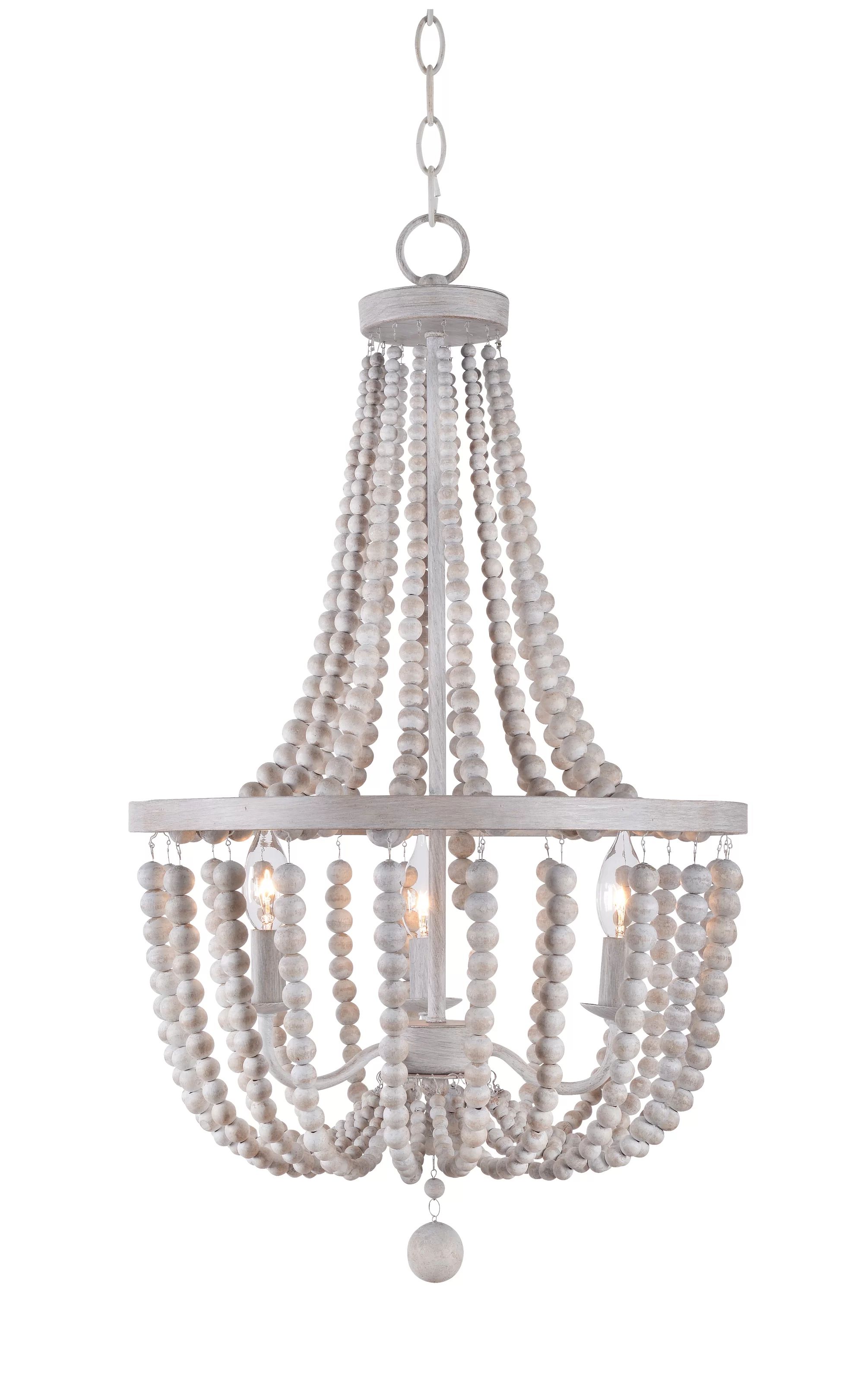 Aayan 3 - Light Unique Empire Chandelier with Beaded Accents | Wayfair North America