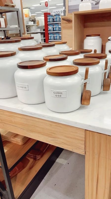 These kitchen dry goods canisters are cute! They are from the Hearth & Hand collection at Target

#kitchendecor #pantry #kitchenstorage #targetstyle #targetfinds #targethome

#LTKhome