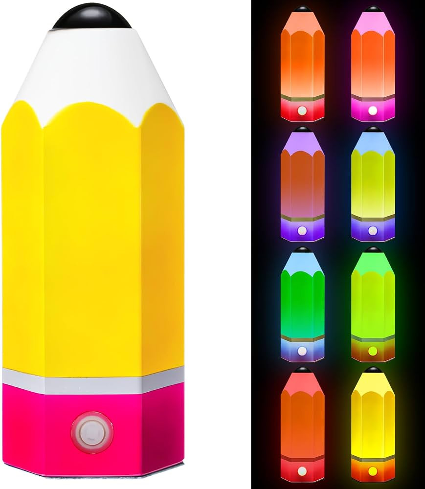 VIHOSE 11" Pencil Lamp for Classroom Teacher Desk Lamp with USB | Amazon (US)