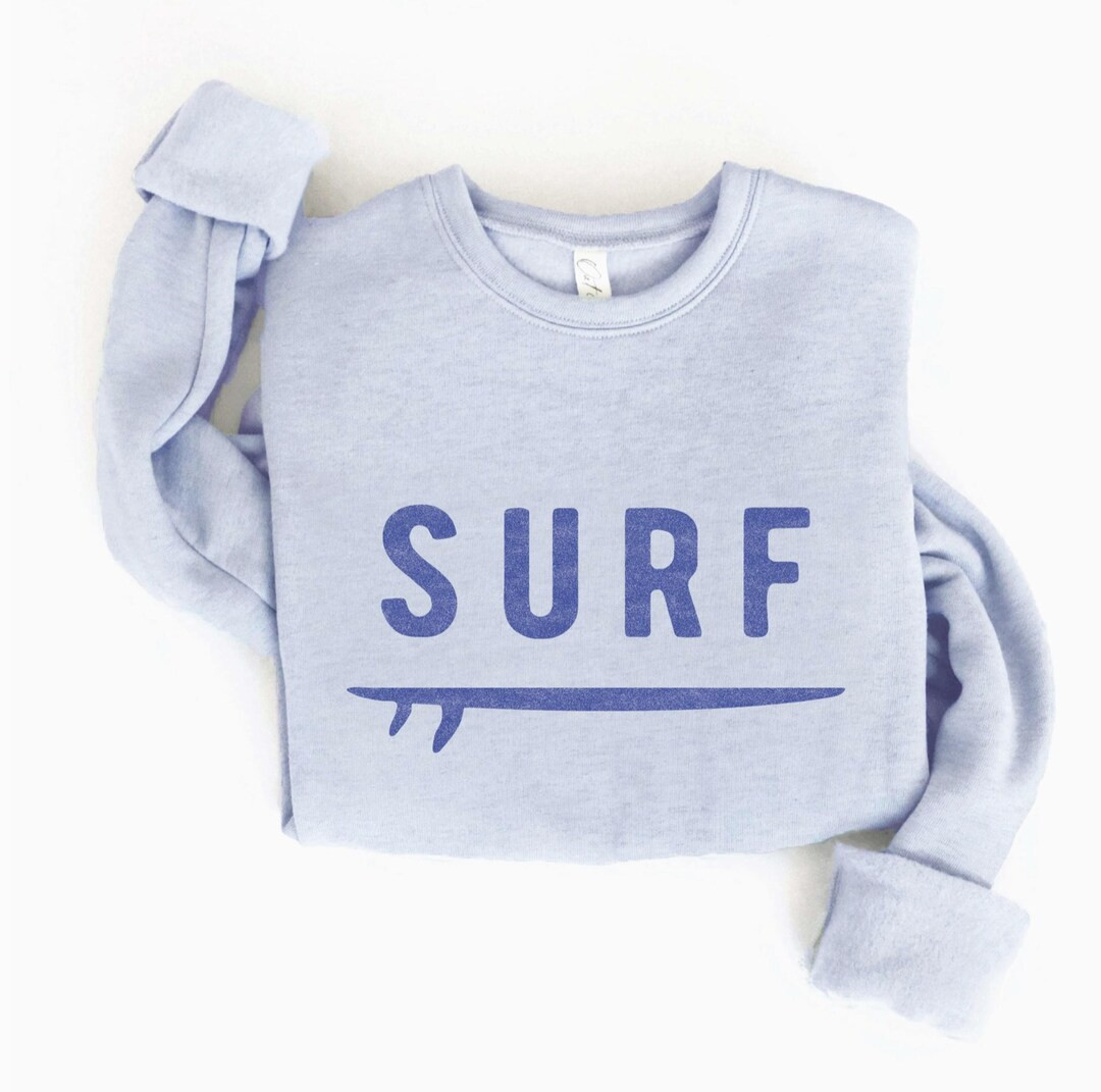 Surf Graphic Sweatshirt light Blue Color by OAT COLLECTIVE - Etsy | Etsy (US)