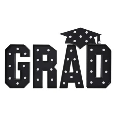 GRAD LED Lighted Sign For Graduation Decorations | Wayfair North America