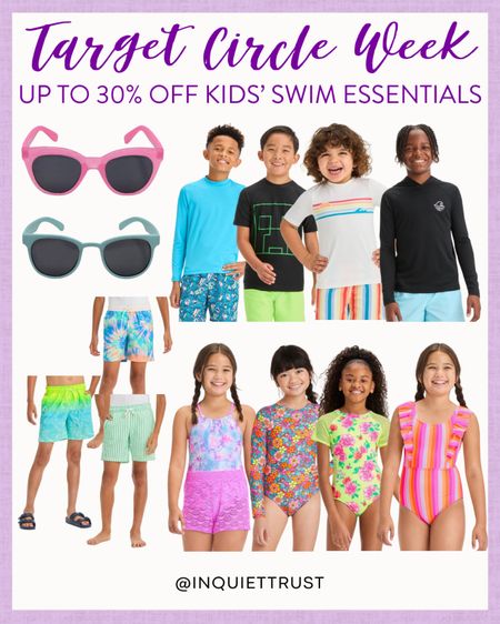 Catch these cute kids' swimsuits, beach shorts, adorable t-shirts, and more while on sale for up to 30% off this Target Circle Week!
#affordablefinds #beachoutfit #vacationlook #fashiondeal

#LTKxTarget #LTKSeasonal #LTKkids