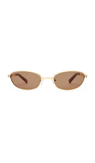Luv Lou The Brooklyn Sunglasses in Metallic Gold. | Revolve Clothing (Global)