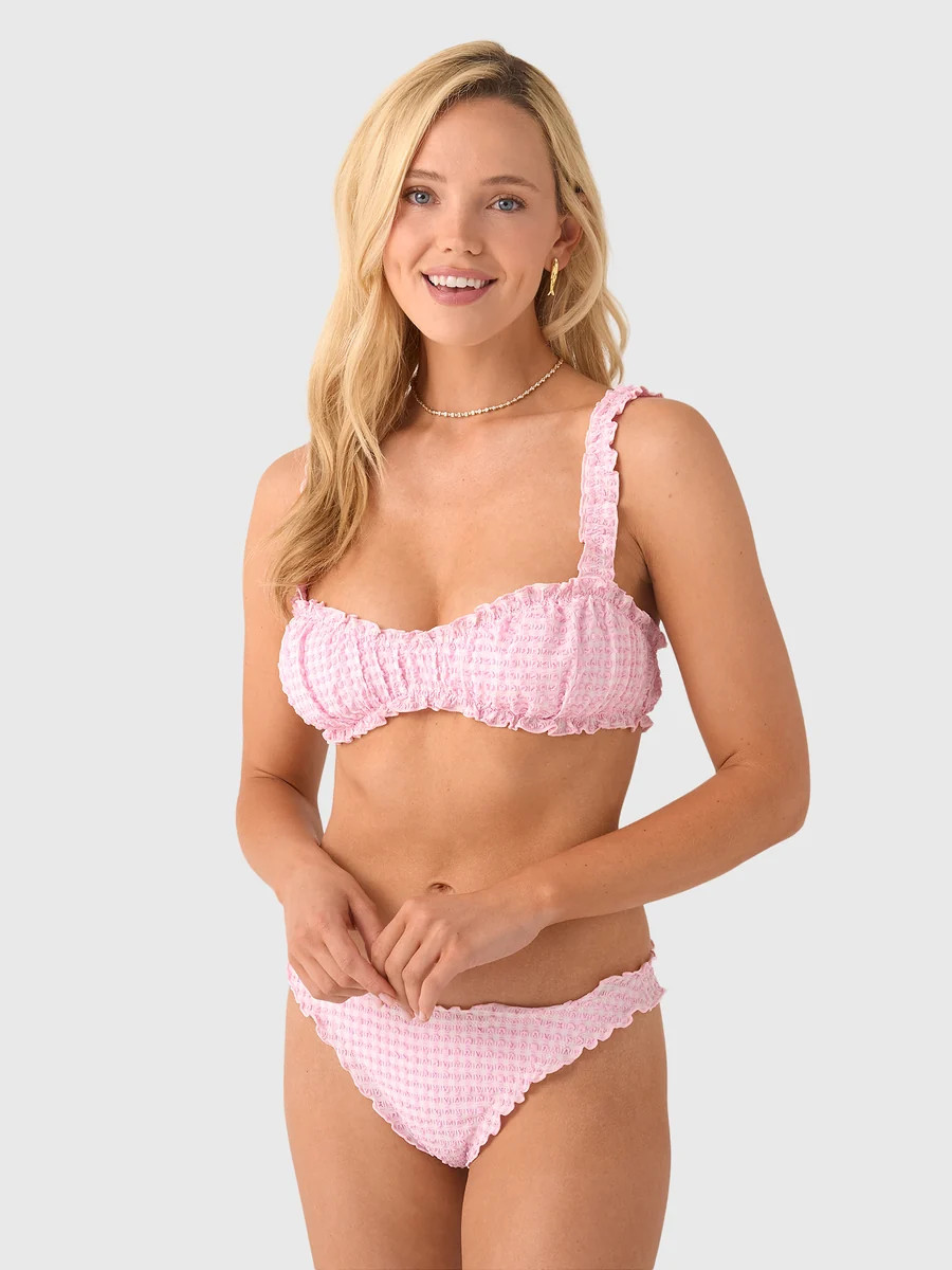 Simkhai Women's Evander Ruched Bikini Top | Saint Bernard