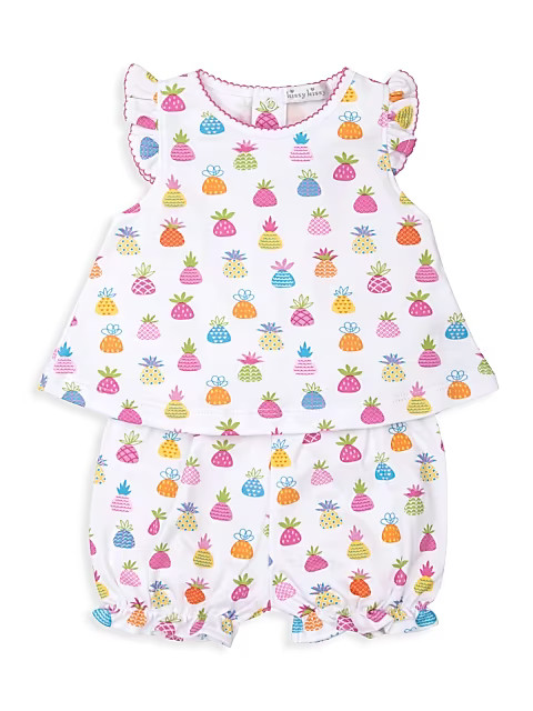 Baby Girl's Pineapple Island Print Pima Cotton Two-Piece Sunsuit & Shorts Set | Saks Fifth Avenue