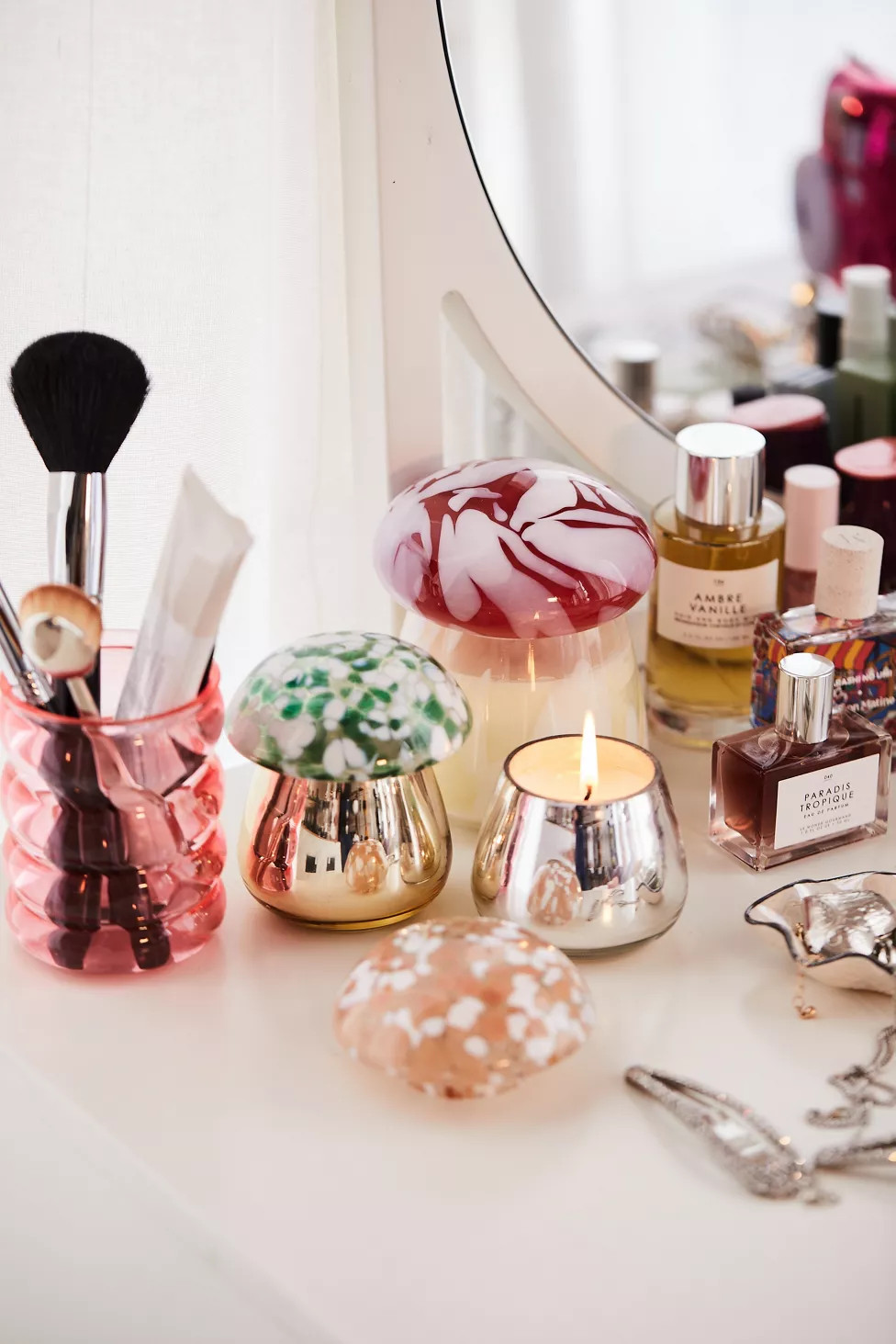 Mushroom Glass Candle | Urban Outfitters (US and RoW)