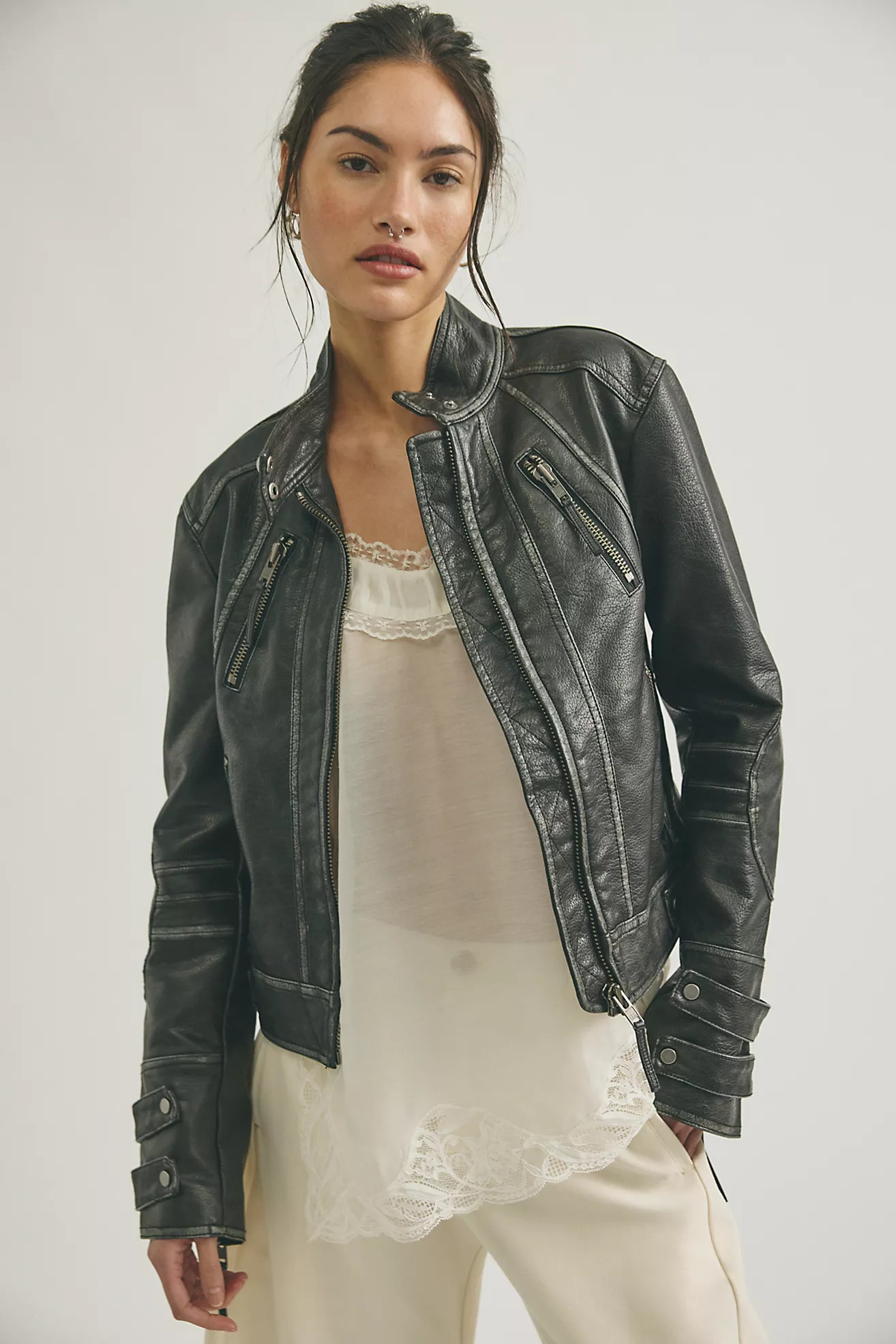 We The Free Jesse Vegan Leather Moto Jacket | Free People (Global - UK&FR Excluded)