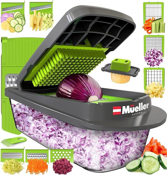 Mueller Austria Pro-Series 8 Blade Egg Slicer, Onion Mincer Chopper, Slicer, Vegetable Chopper, C... | Amazon (US)