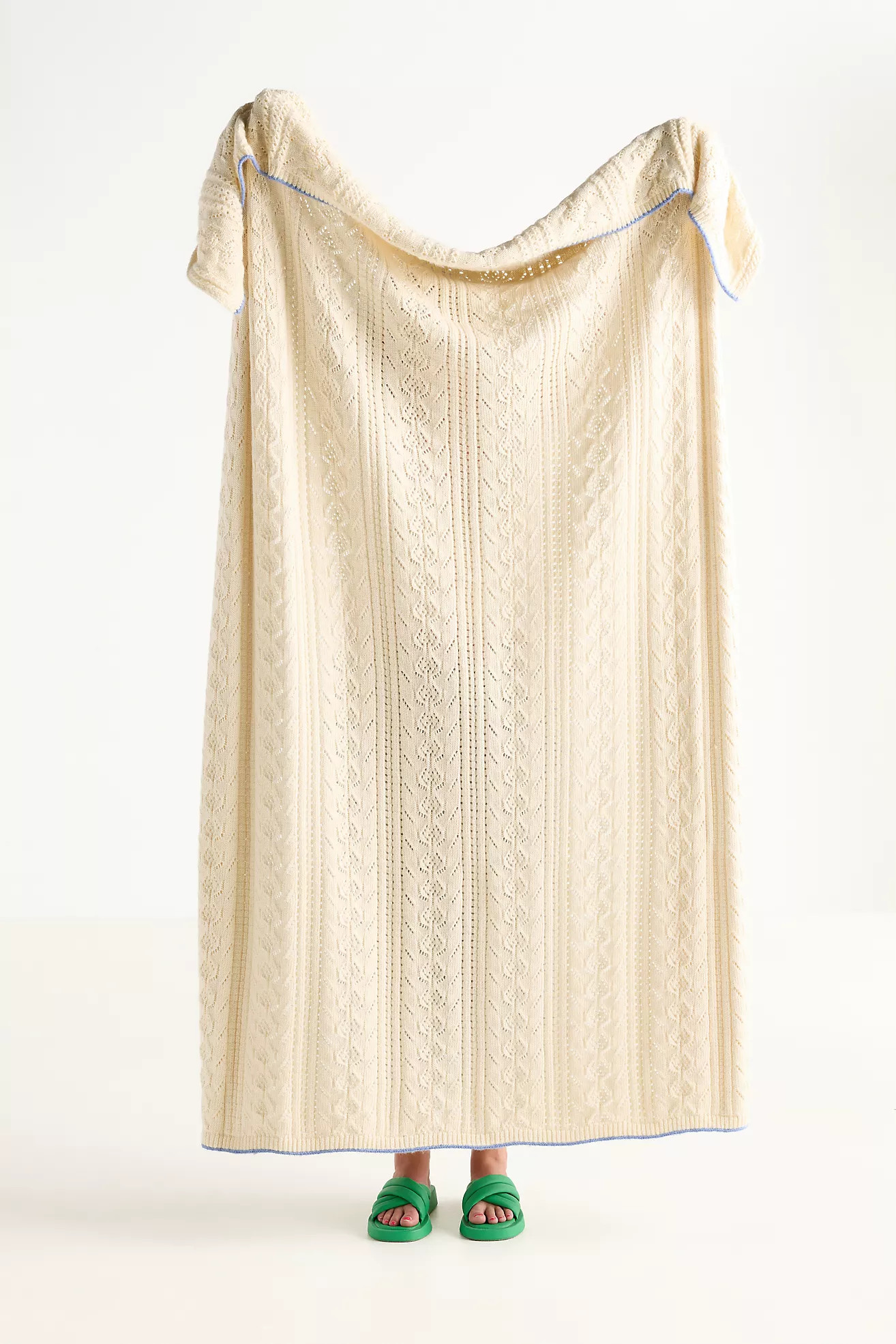 Sabrina Cotton Knit Throw Blanket | Anthropologie (US)