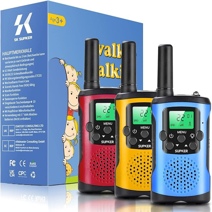 Walkie Talkies for Kids 3Pack, 22 Channels 2 Way Radio Kids Talks Toy for 3 to 12 Year Old Boys G... | Amazon (US)